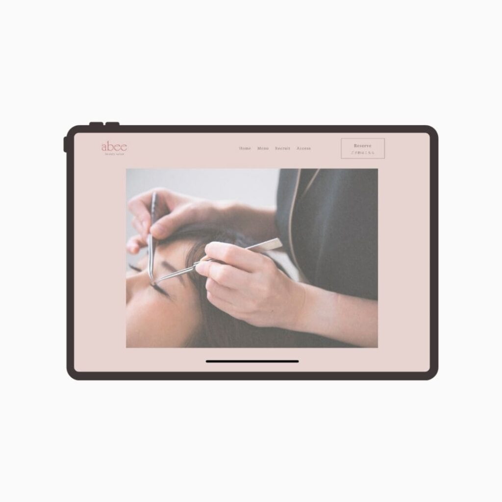 神戸市北区のエステ&アイラッシュサロンabeeaesthetic salon abees様のリニューアルサイト